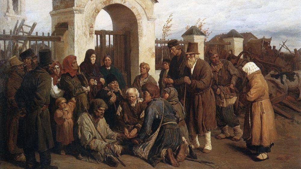 Васнецов Виктор. Нищий певец (паломники). 1873