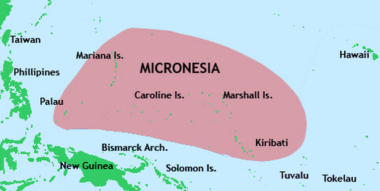 Микронезия. Карта.