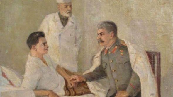 Посещение И. В. Сталиным госпиталя. 1951 (фрагмент)