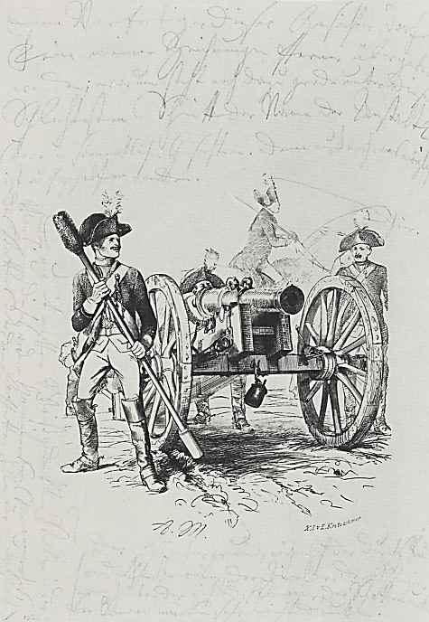 Адольф фон Менцель. Конная артиллерия (Воины Фридриха Великого). 1850