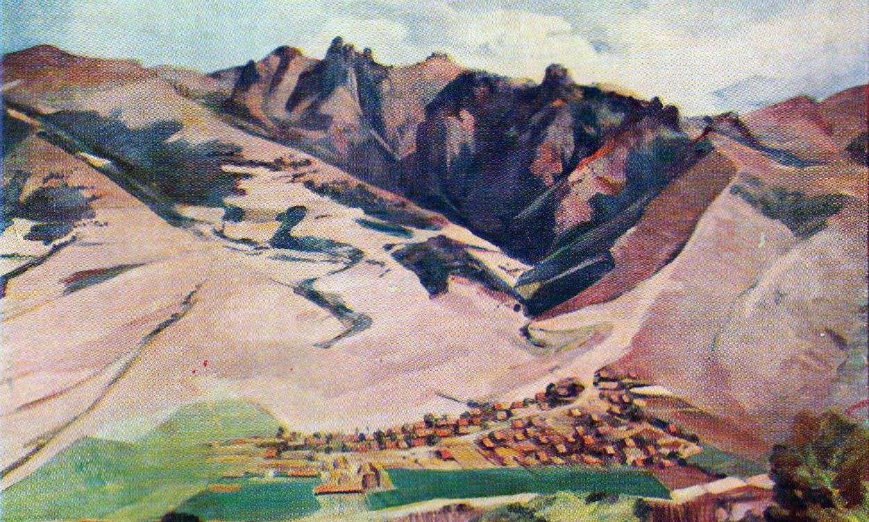 Мартирос Сарьян. Село Кариндж (фрагмент). 1952
