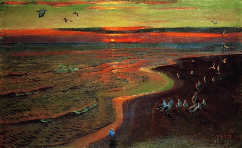 Аркадий Рылов. Чайки. Закат. 1922