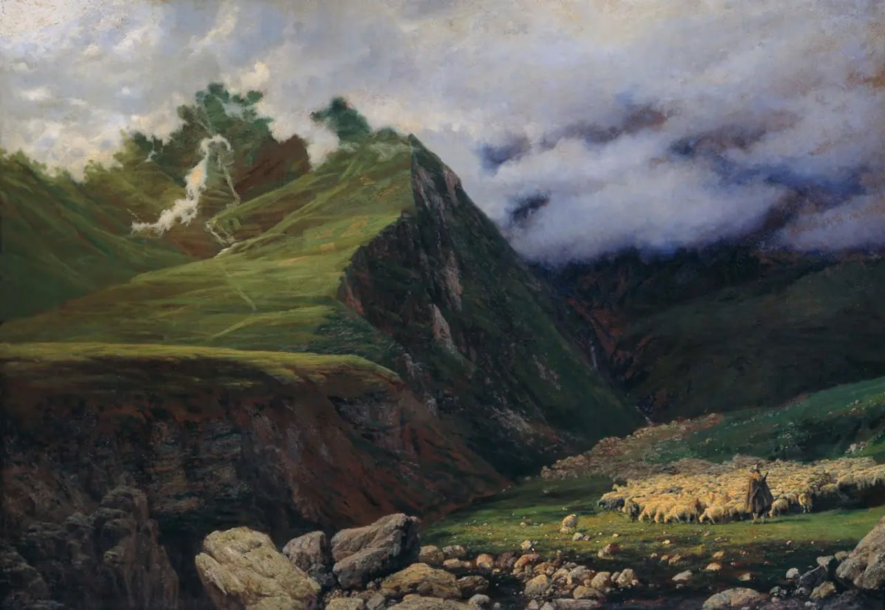 Николай Ярошенко. В горах Кавказа. 1882