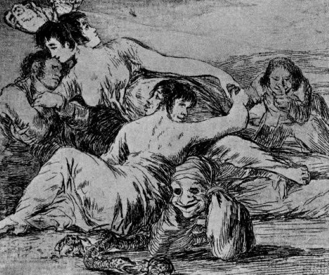 Франсиско Гойя. Сон о лжи и непостоянстве (фрагмент). 1797-1799