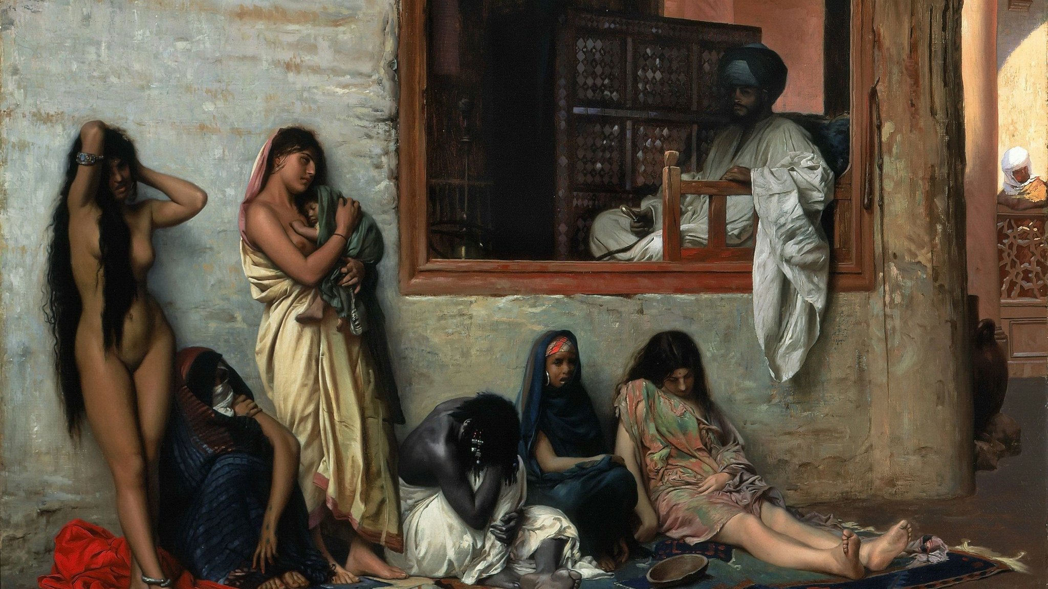 Жан-Лео́н Жеро́м. Невольничий рынок (фрагмент). 1884 г.