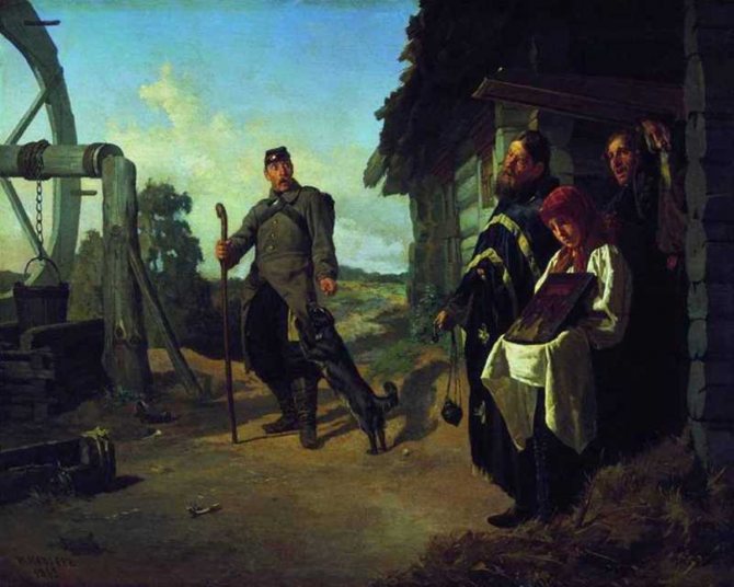 Николай Неврев. Возвращение солдата на родину. 1869