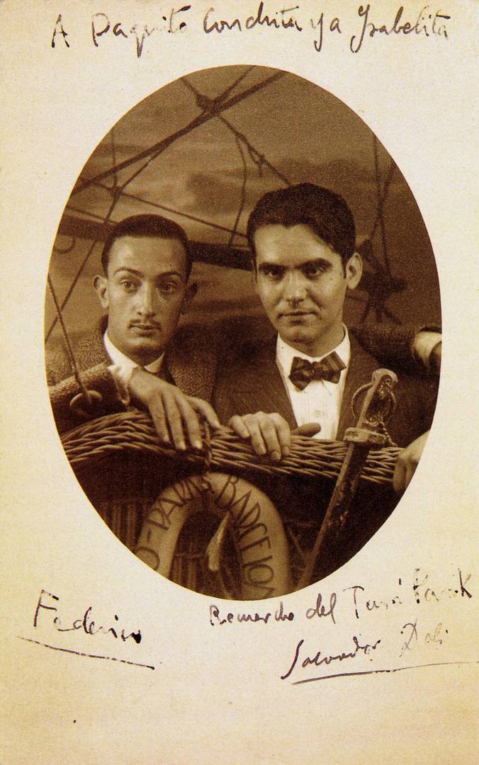 Сальвадор Дали и Федерико Гарсия Лорка. Туро Парк, Барселона. 1925