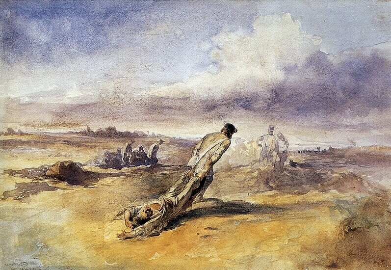 Август фон Петтенкофен. Погребение павших. 1849