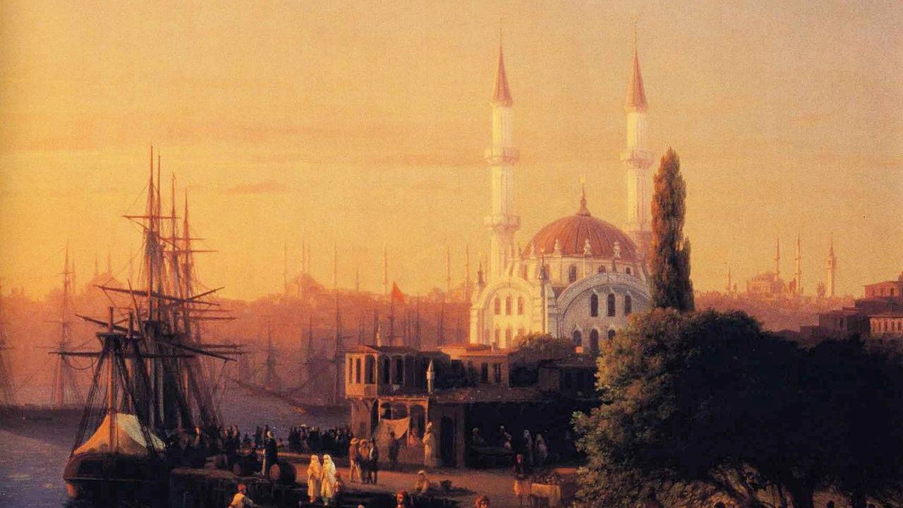 И. К. Айвазовский. Панорама Константинополя (деталь). 1856 г.