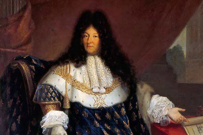 Гиацинт Риго. Людовик XIV (автор фразы: Франция это я). 1701. Фрагмент