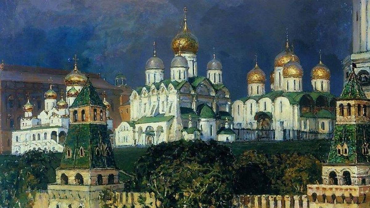 Аполлинарий Васнецов. Московский Кремль. Соборы (фрагмент). 1894