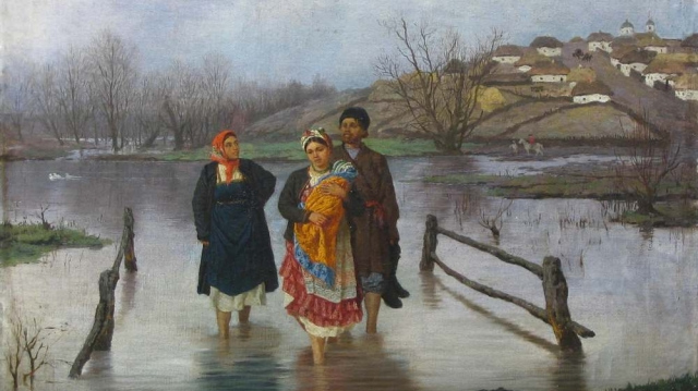 Константин Трутовский. Половодье (фрагмент). 1893