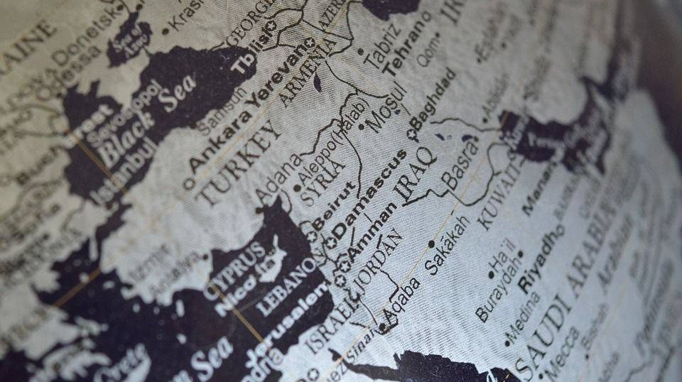 Ближний Восток на карте