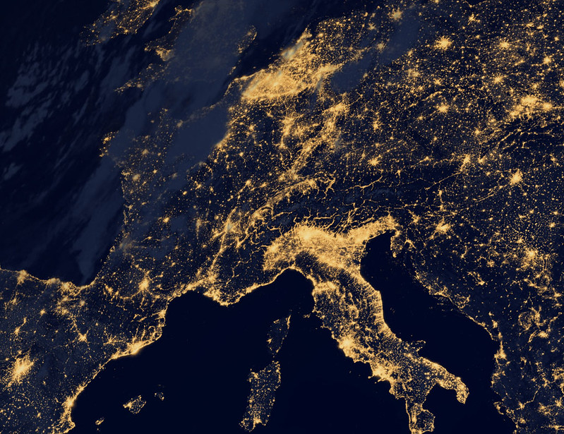 Европа. Вид со спутника