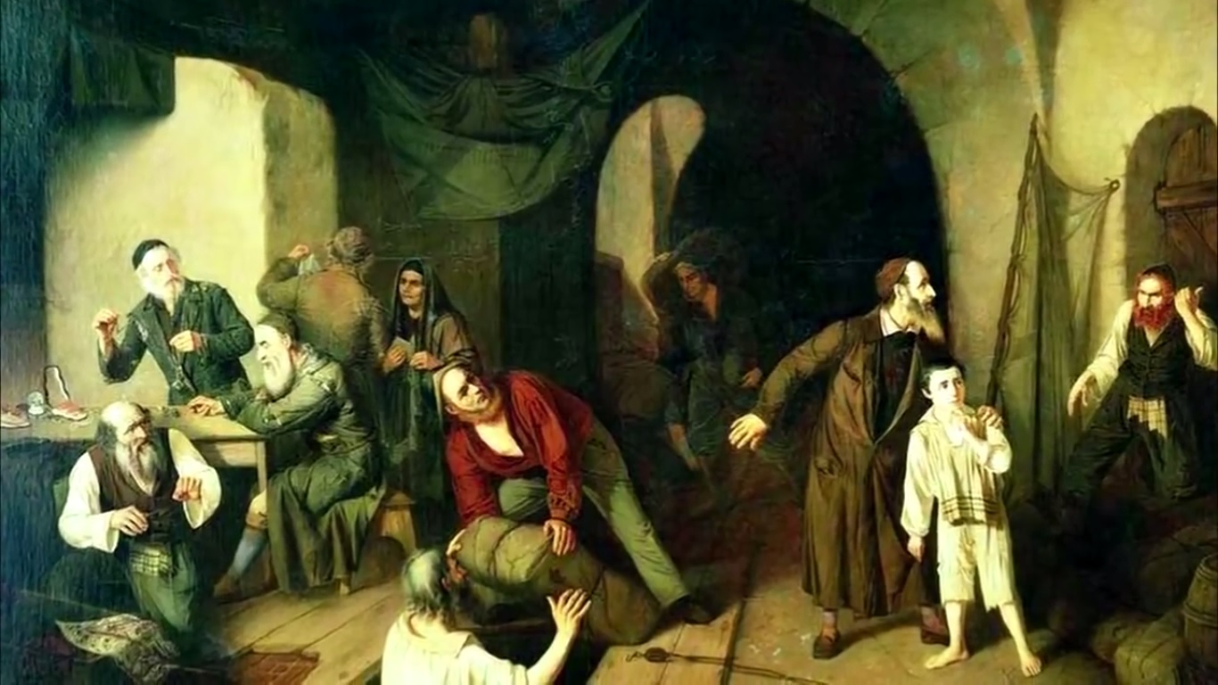 Александр Риццони. Контрабандисты (фрагмент). 1860