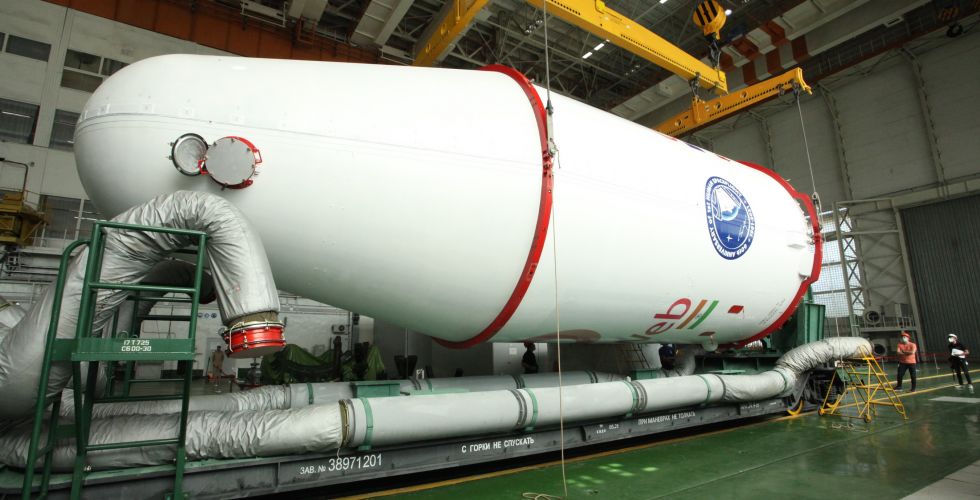 Головная часть ракеты «Союз-2.1б» со спутниками OneWeb
