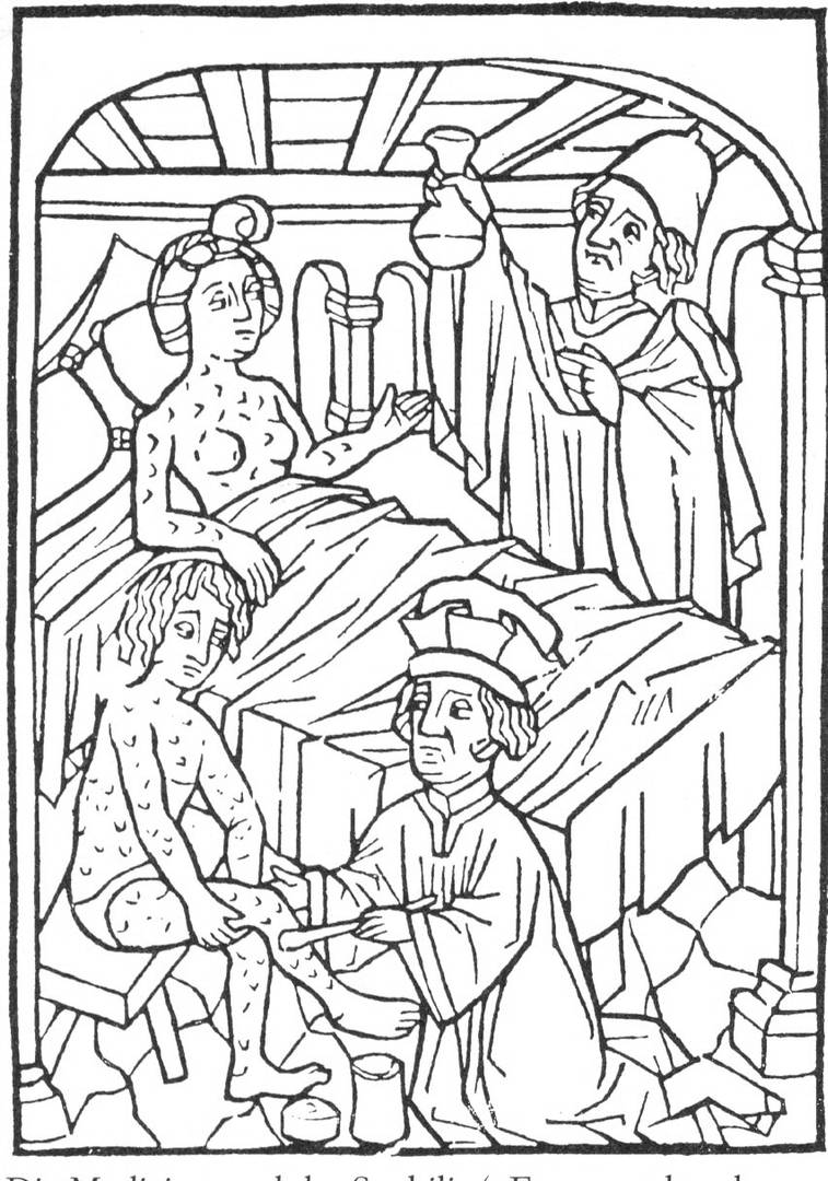Гравюра «Лечение сифилиса». 1498