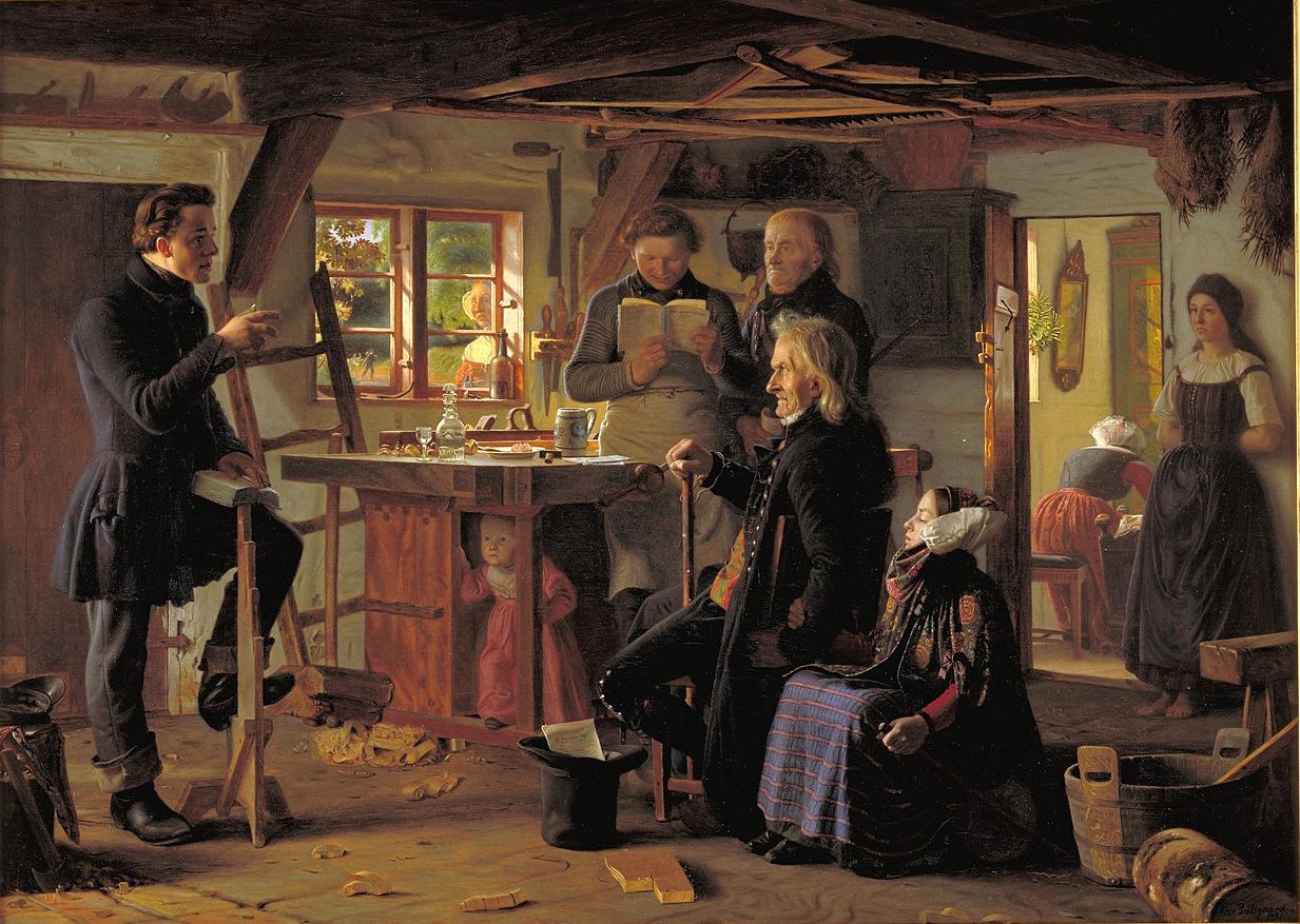 Кристен Дальсгор. Мормоны в гостях у деревенского плотника. 1856