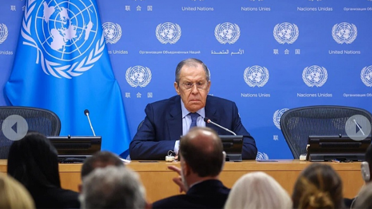Пресс-конференция министра иностранных дел РФ Сергея Лаврова в ООН