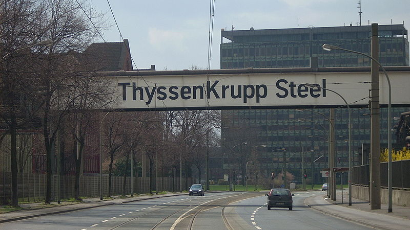 Вывеска компании Thyssenkrupp