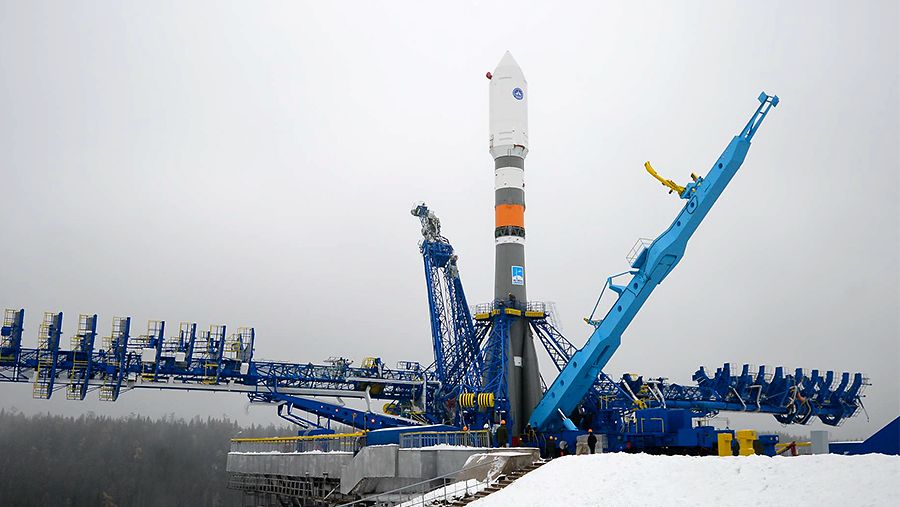 Пуск ракеты-носителя «Союз-2.1а» с космическим аппаратом связи «Меридиан» с космодрома Плесецк
