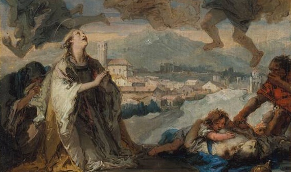 Джованни Баттиста Тьеполо. Святая Фёкла молится за зачумлённых (фрагмент). 1758-1759 1