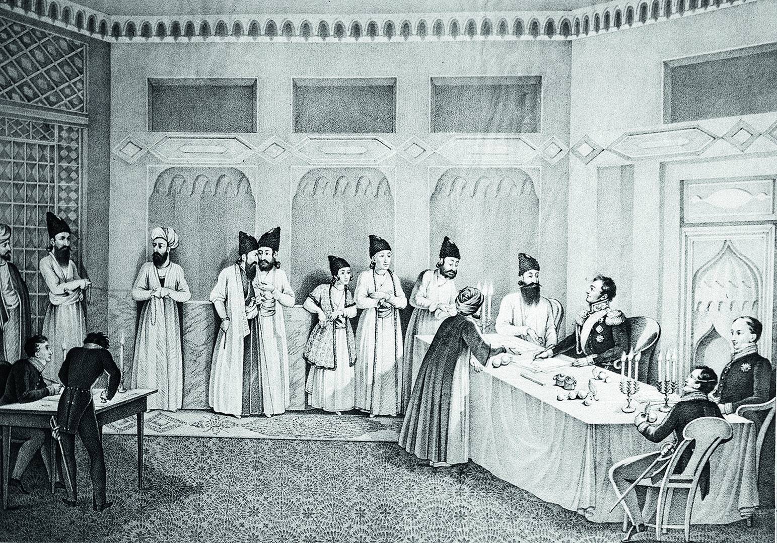 Константин Осокин. Подписание Туркманчайского мира 10 февраля 1828 года