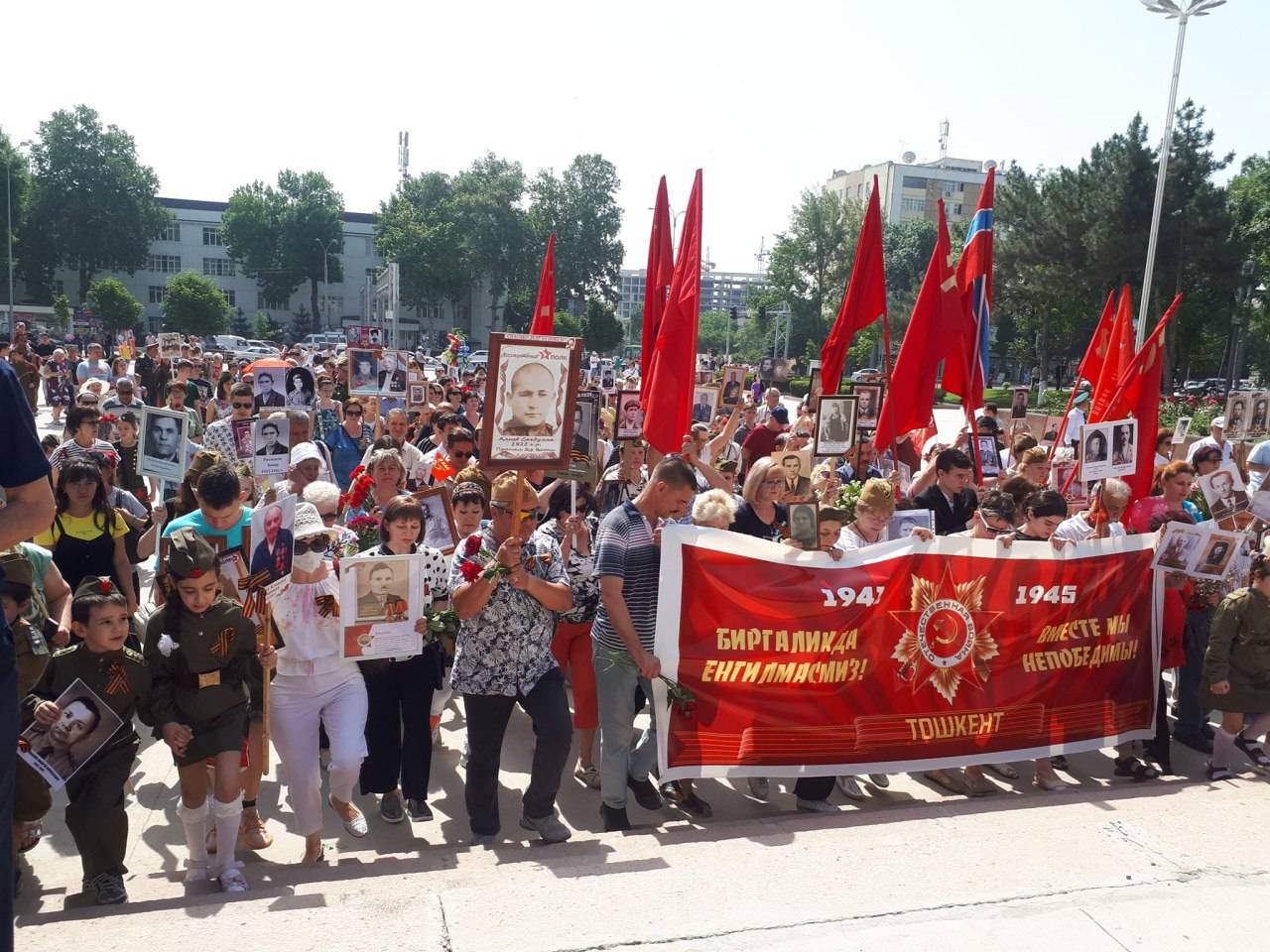 Акция памяти на 9 мая в Ташкенте