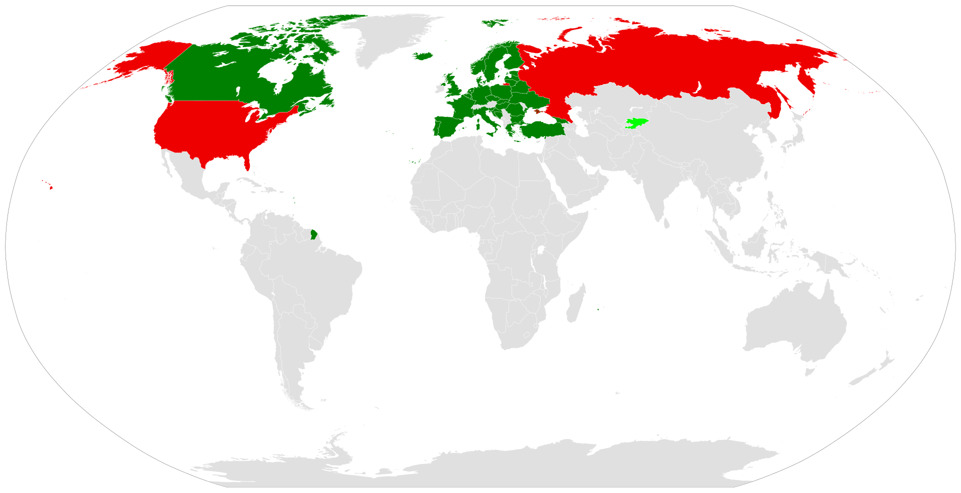 Страны участники договора Открытое небо. Выход США и России из договора