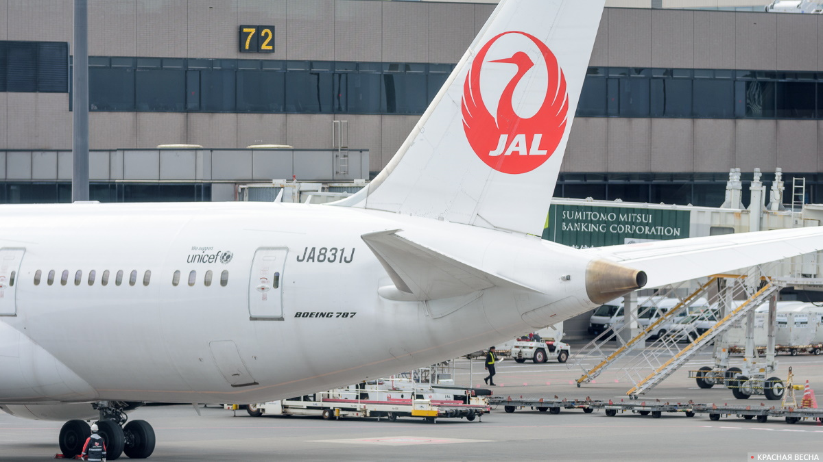 Boeing 787 авиакомпании Japan Airlines.