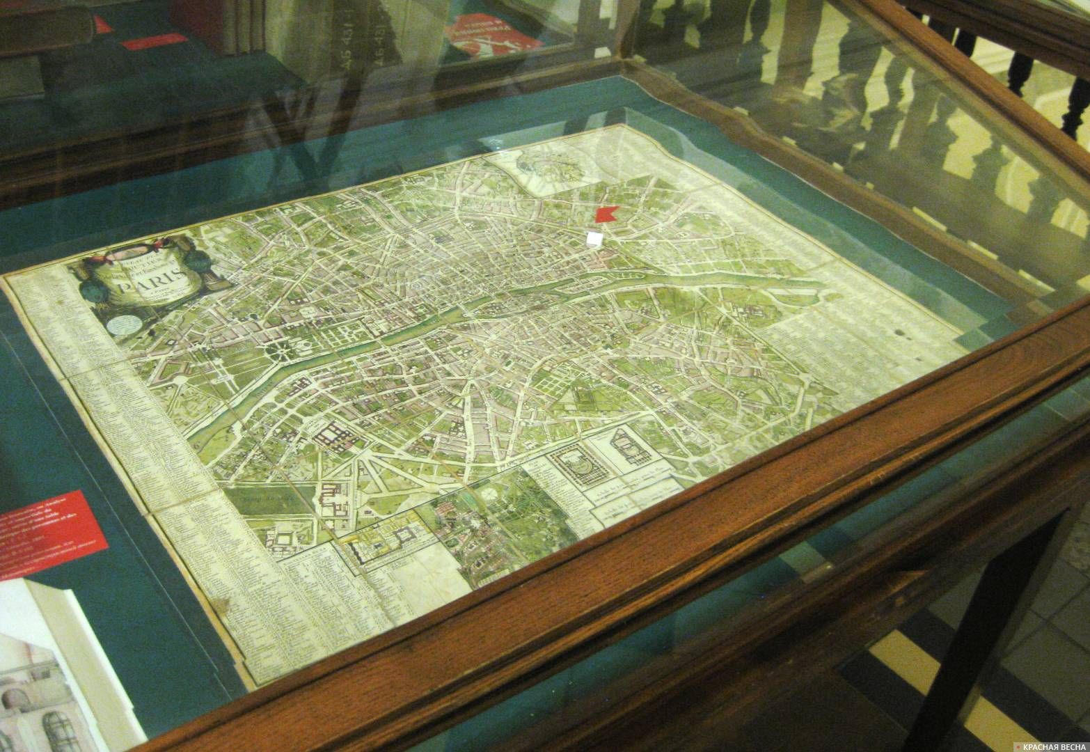 Карта Парижа времен Великой Французской революции с обозначением места нахождения Бастилии