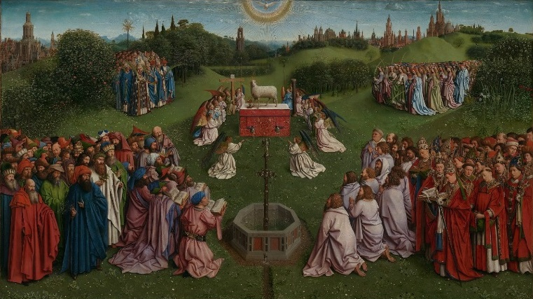 Губерт Ван Эйк, Ян Ван Эйк. Поклонение мистическому агнцу (Гентский алтарь). 1432