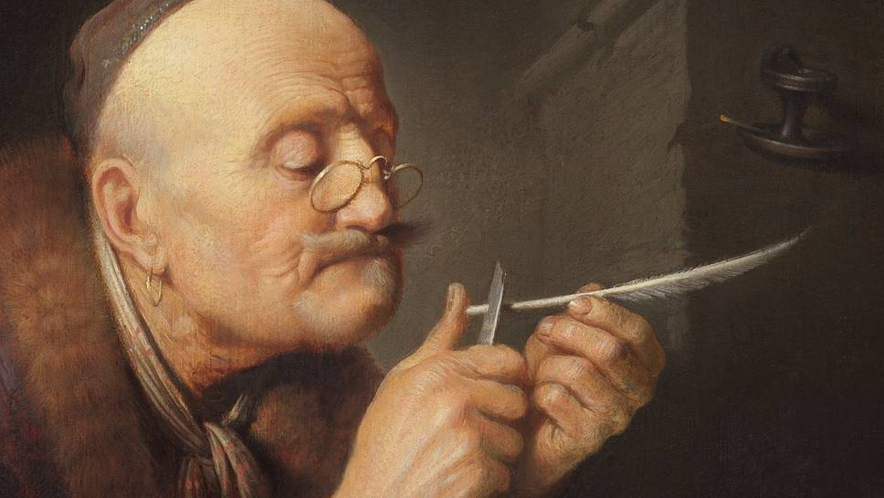 Герард Дау. Ученый, затачивающий перо. 1633