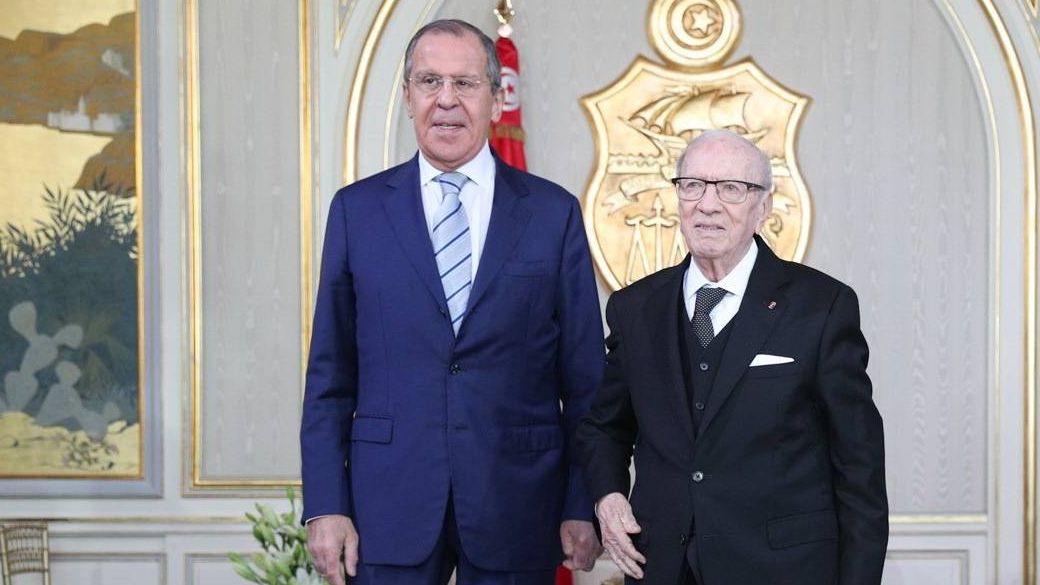 Встреча Сергея Лаврова с президентом Туниса Бежи Каид ас-Сепси.