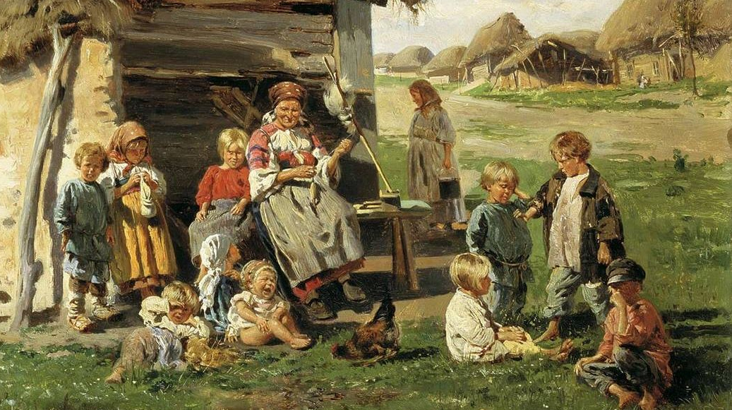 Маковский Владимир. Крестьянские дети. 1890 год