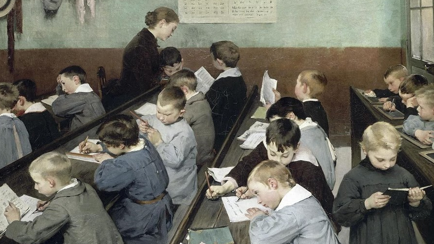 Анри Жюль Жан Жоффруа. В классе. 1889