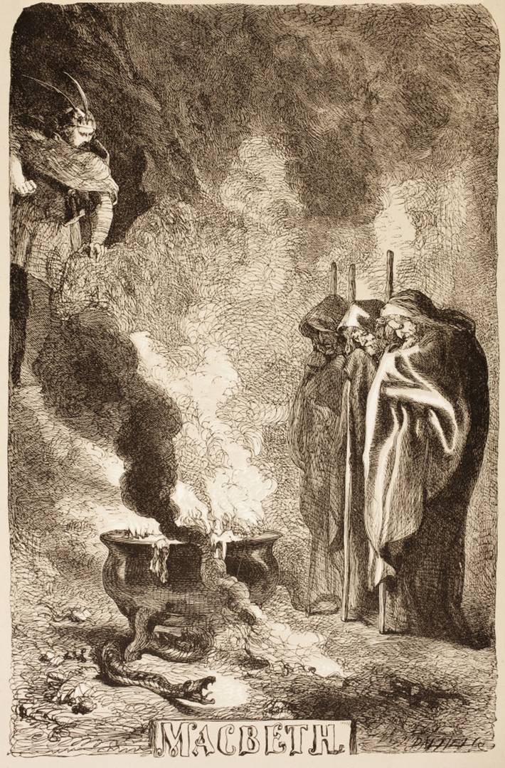 Джон Гилберт. Иллюстрация к Макбету. 1890