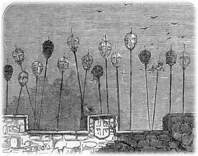 Головы казненных преступников когда-то украшали ворота средневекового Лондонского моста. Неизвестный автор