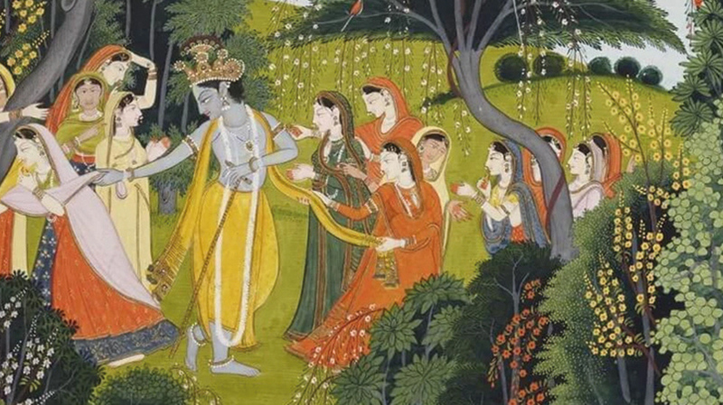 Кришна, индийская живопись. Музей Метрополитен, Нью-Йорк