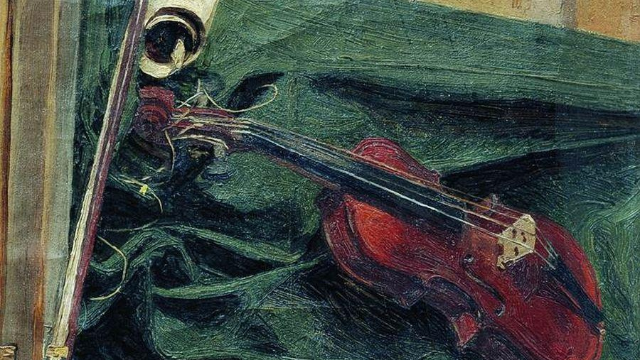 Иван Куликов. Натюрморт со скрипкой. 1890