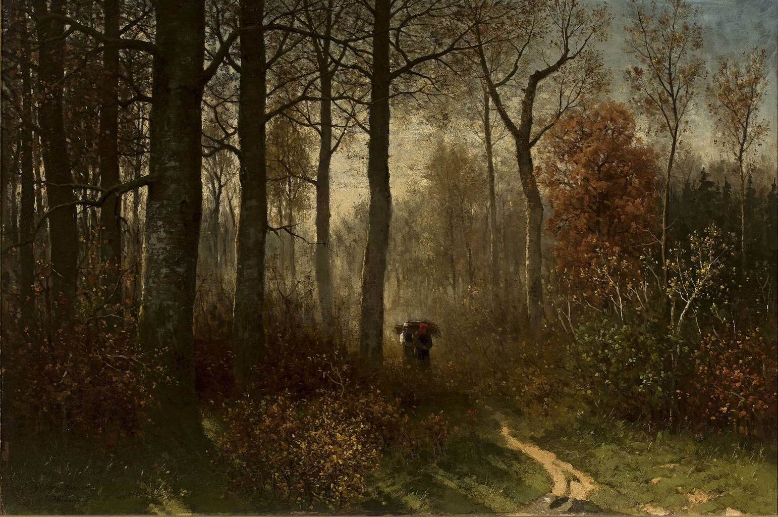 Людвиг фон Глейхен‑Руссвурм. Женщины с хворостом в лесу. 1875