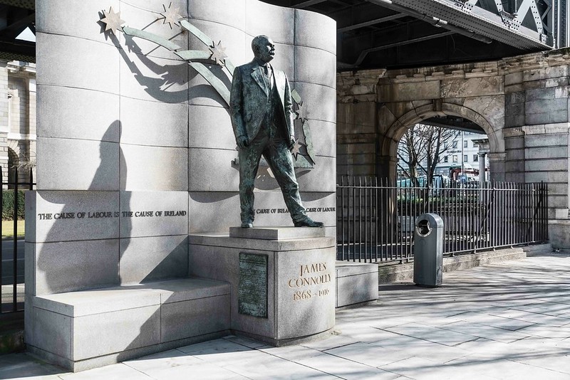 Памятник ирландскому революционеру Джеймсу Коннолли (1868-1916). Дублин, Ирландия 