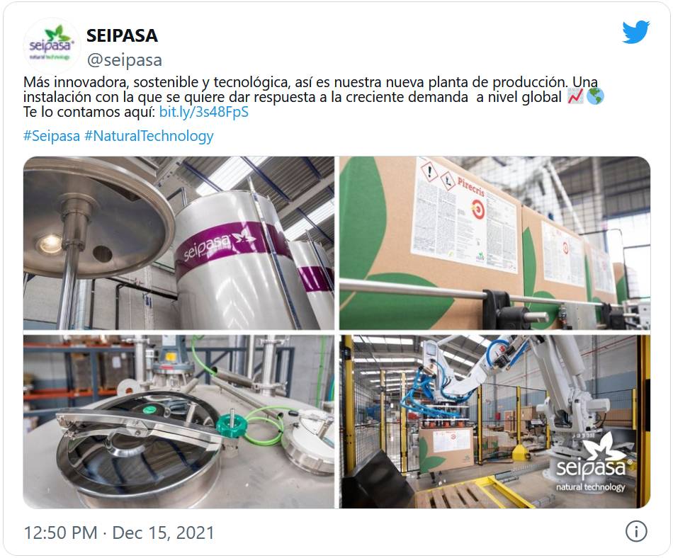 Seipasa, новый завод по производству с/х биопрепаратов