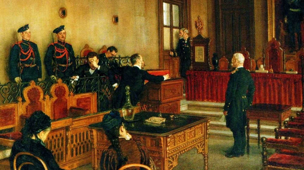 Константин Савицкий. В ожидании приговора суда (фрагмент). 1894-1895