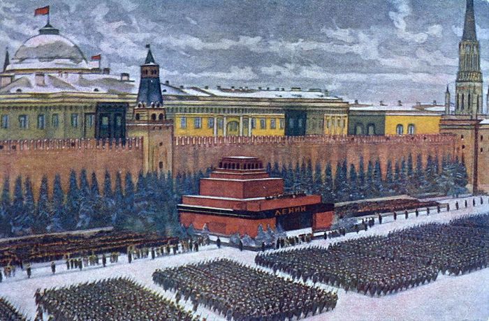 Константин Юон. Парад на Красной площади 7 ноября 1941 года. 1942