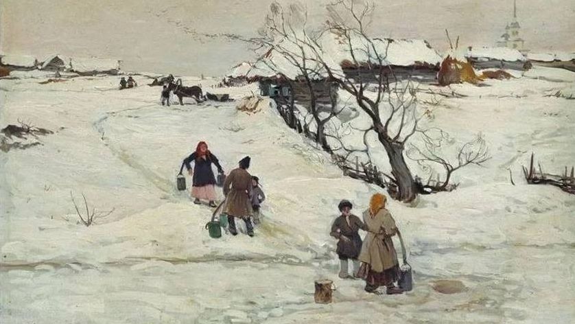 Константин Вещилов. Зимний пейзаж. 1917 г.
