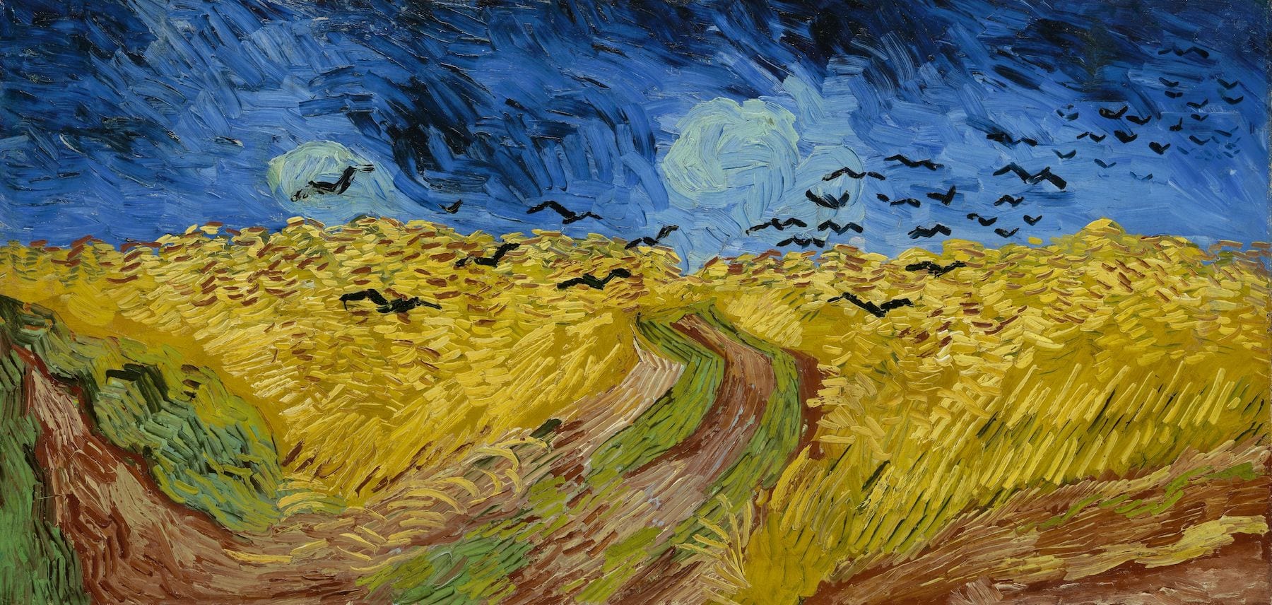 Винсент ван Гог. Пшеничное поле под грозовым небом. 1890 год.