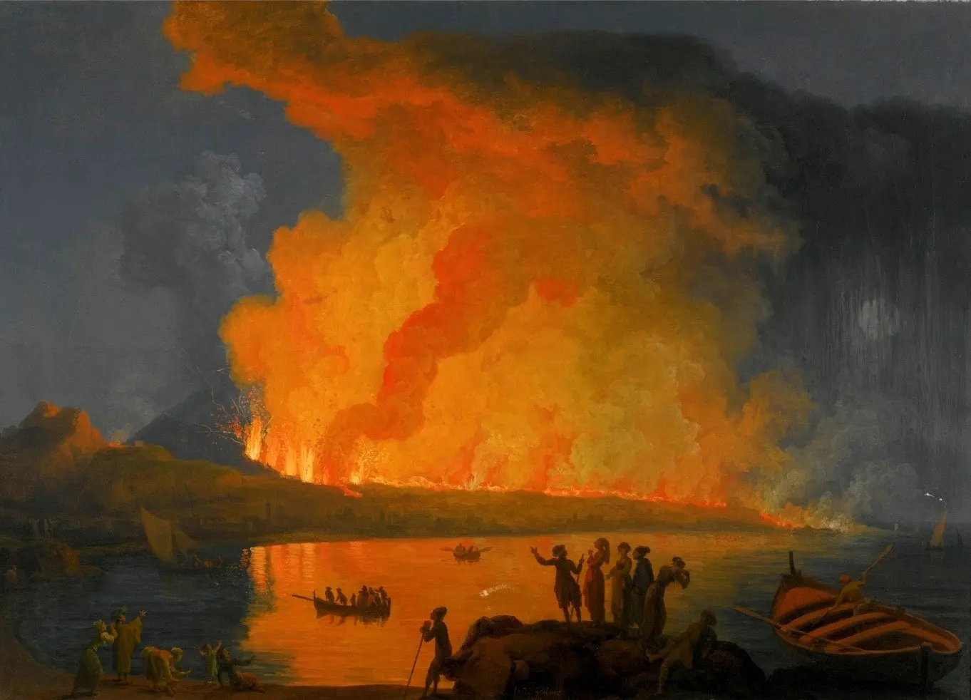 Пьер-Жак Волер. Извержение Везувия ночью. 1777