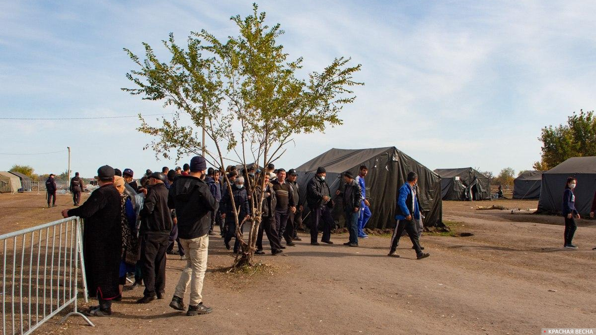 Пункт временного размещения мигрантов в Самарской области