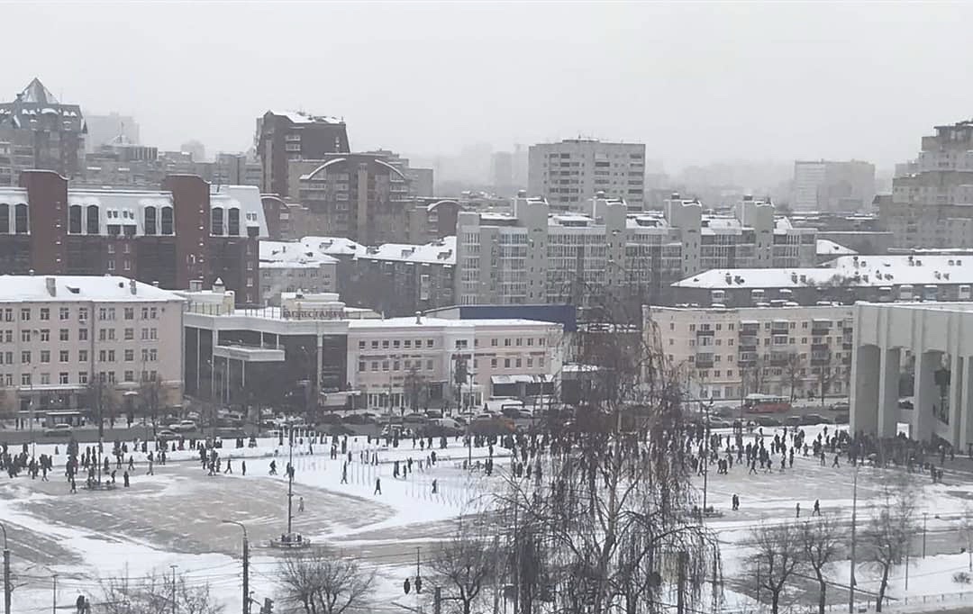 Незаконная акция сторонников Алексея Навального в Перми 23 января